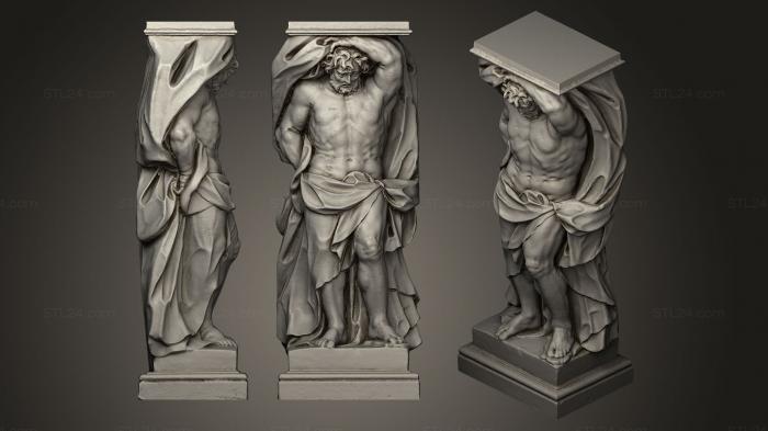 Statues antique and historical (Atlas Support Pillar, STKA_1364) 3D models for cnc