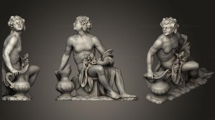 Статуи античные и исторические (Бахус Джеси Виль, STKA_1365) 3D модель для ЧПУ станка