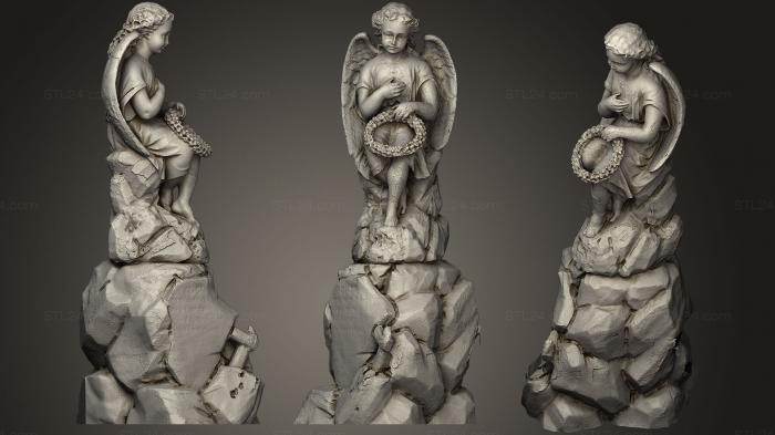 Статуи античные и исторические (Ангел с могилы, STKA_1369) 3D модель для ЧПУ станка