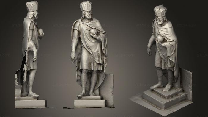 Статуи античные и исторические (Шарлеманж Сен - Дени, STKA_1371) 3D модель для ЧПУ станка