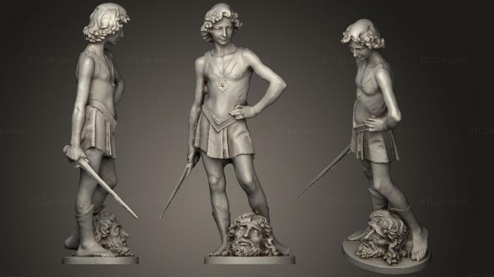Statues antique and historical (David With Goliaths Head, STKA_1379) 3D models for cnc