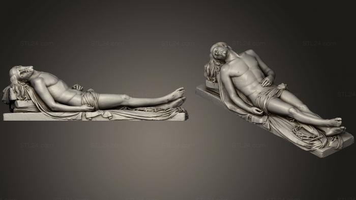Статуи античные и исторические (Скульптура Мертвого Христа, STKA_1381) 3D модель для ЧПУ станка