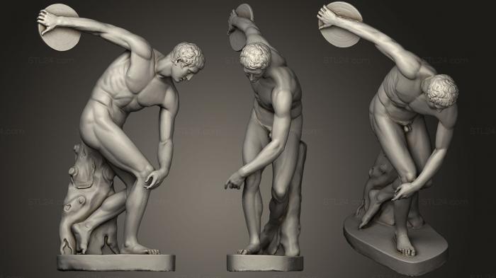 Statues antique and historical (Discobolus (The Discus Thrower), STKA_1385) 3D models for cnc