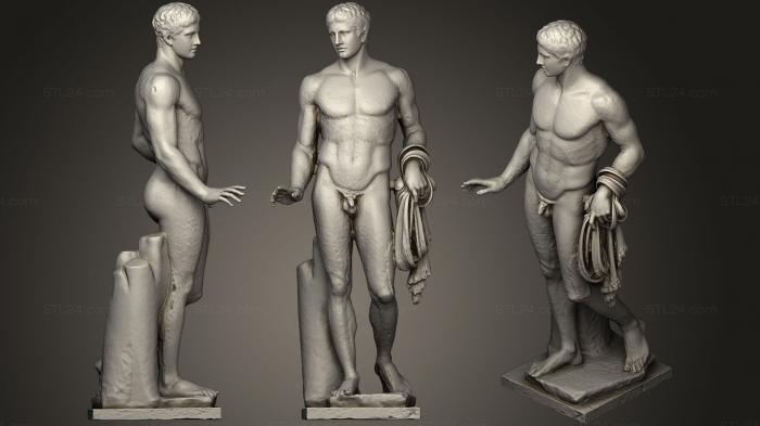 Статуи античные и исторические (Дорифор, STKA_1388) 3D модель для ЧПУ станка