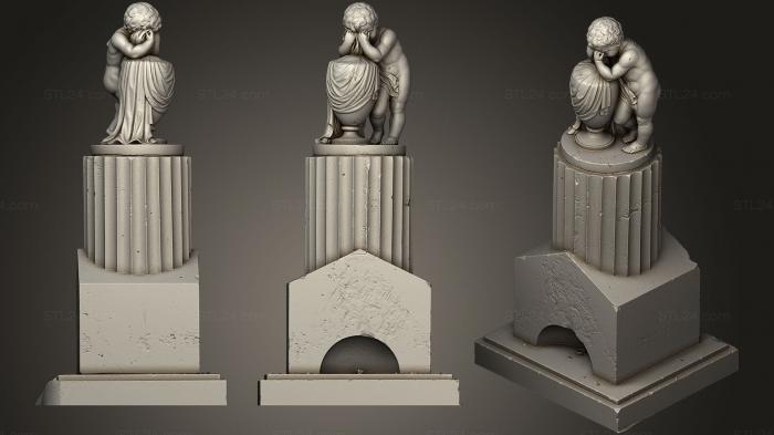 Статуи античные и исторические (Кладбище Ангелов в Гралице уменьшено, STKA_1394) 3D модель для ЧПУ станка