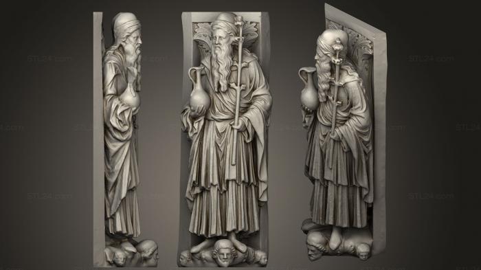 Статуи античные и исторические (Статуя кафедрального собора Золотые ворота Фрейберга, STKA_1406) 3D модель для ЧПУ станка