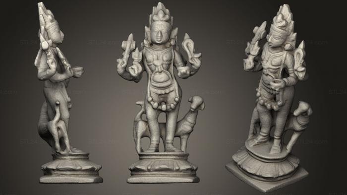 Статуи античные и исторические (Калабхайрава Самая страшная форма Шивы, STKA_1419) 3D модель для ЧПУ станка