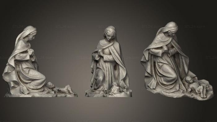 Statues antique and historical (Mary And Jesus Nativity, STKA_1438) 3D models for cnc