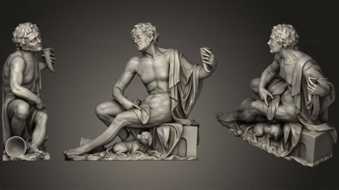 Статуи античные и исторические (Мелеагр Зима Виль, STKA_1441) 3D модель для ЧПУ станка