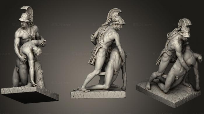 Статуи античные и исторические (Менелай и Патрокл, STKA_1442) 3D модель для ЧПУ станка
