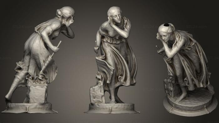 Statues antique and historical (Nydia the Blind Flower Girl of Pompeii, STKA_1458) 3D models for cnc