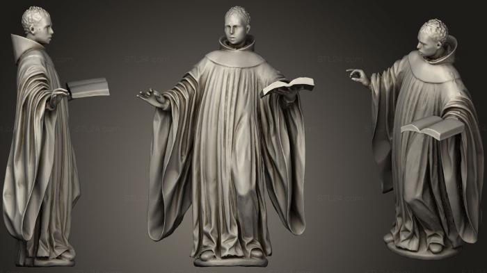 Статуи античные и исторические (Святой Бенедикт Палермский c 17 CE, STKA_1474) 3D модель для ЧПУ станка