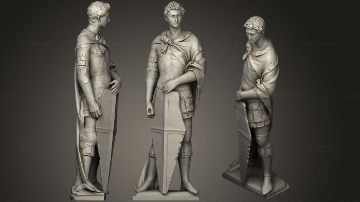 Статуи античные и исторические (Святой Георгий Донателло Сан-Хорхе, STKA_1475) 3D модель для ЧПУ станка