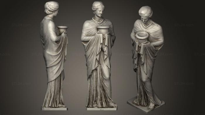 Statues antique and historical (Standing Isis Priest, STKA_1482) 3D models for cnc