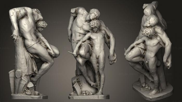 Statues antique and historical (The Oath Of Spartacus, STKA_1590) 3D models for cnc