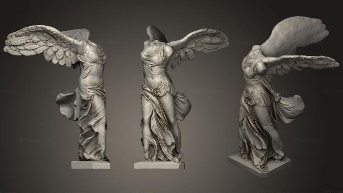 Статуи античные и исторические (Крылатая победа Самофракии, STKA_1606) 3D модель для ЧПУ станка