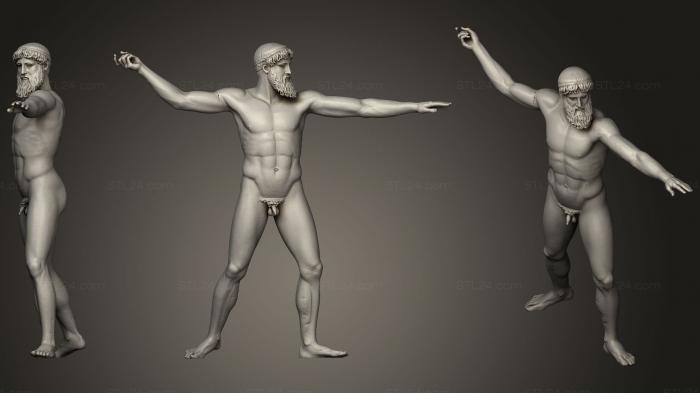Statues antique and historical (Zeus Or Poseidon From The Artemision, STKA_1607) 3D models for cnc