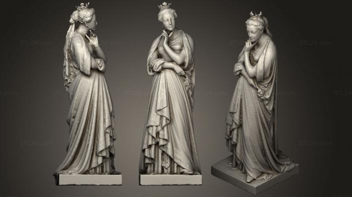 Статуи античные и исторические (Маргарита Д Ангульм Люксембургский сад, STKA_1609) 3D модель для ЧПУ станка
