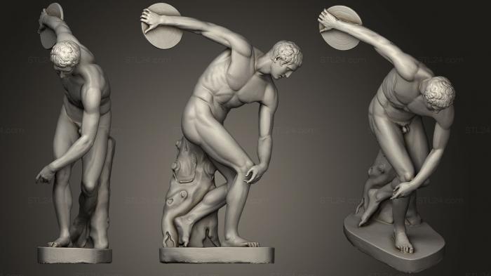 Statues antique and historical (The Discobolus SMK KAS1549 10pct, STKA_1615) 3D models for cnc