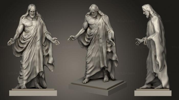 Статуи античные и исторические (Статуя Христа, STKA_1622) 3D модель для ЧПУ станка