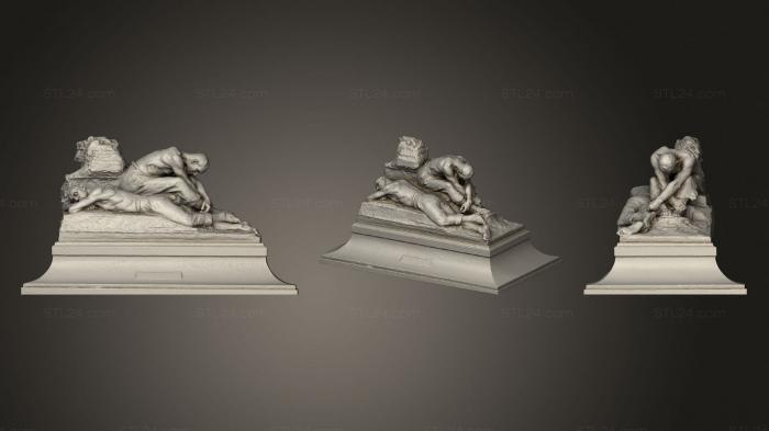 Статуи античные и исторические (Строители города, STKA_1623) 3D модель для ЧПУ станка
