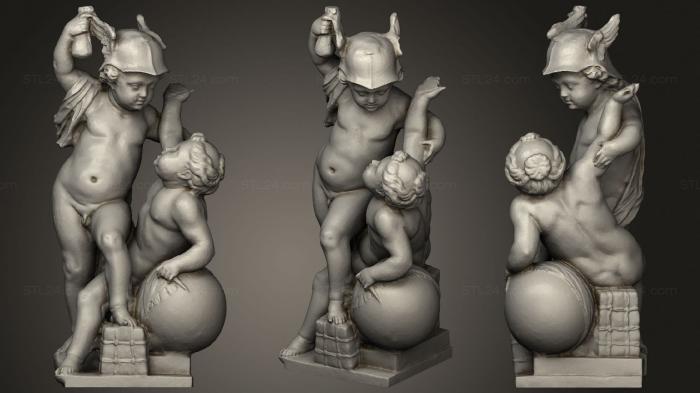 Statues antique and historical (Cupid Fighting, STKA_1625) 3D models for cnc