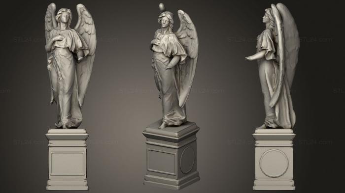 Статуи античные и исторические (Поврежденная Статуя Ангела, STKA_1626) 3D модель для ЧПУ станка