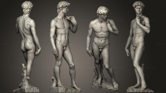 Статуи античные и исторические (Дэвид Микеланджело, STKA_1627) 3D модель для ЧПУ станка