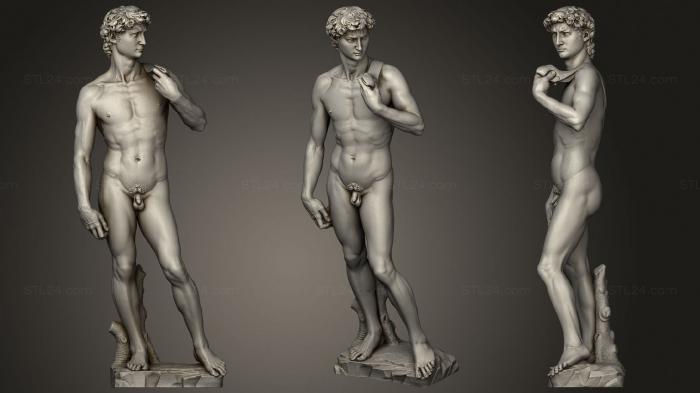 Статуи античные и исторические (Галерея Академии Дэвида Микеланджело Флоренция Италия 2, STKA_1628) 3D модель для ЧПУ станка