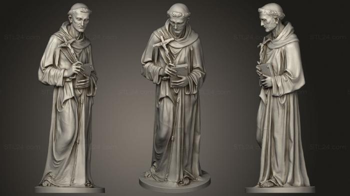 Статуи античные и исторические (Франческо Ассиси, STKA_1635) 3D модель для ЧПУ станка