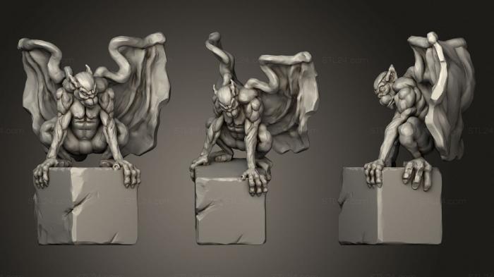 Статуи античные и исторические (Статуя горгульи 1, STKA_1641) 3D модель для ЧПУ станка