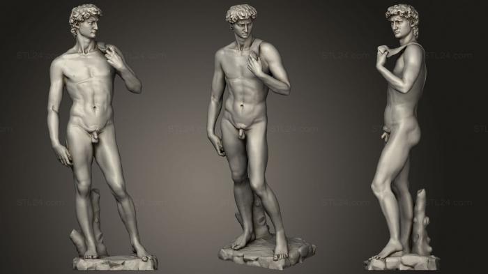 Статуи античные и исторические (Давид Микеланджело, STKA_1657) 3D модель для ЧПУ станка