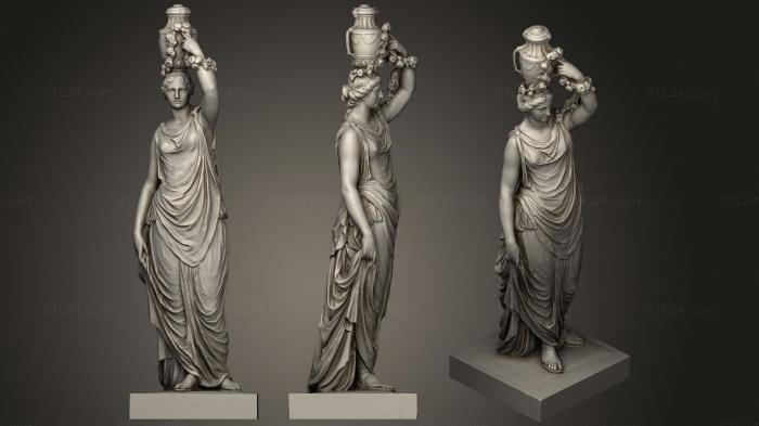 Статуи античные и исторические (Нимфа Флоры, STKA_1664) 3D модель для ЧПУ станка