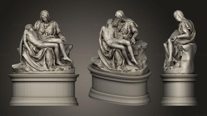 Статуи античные и исторические (Пьета Микеланджело, STKA_1668) 3D модель для ЧПУ станка