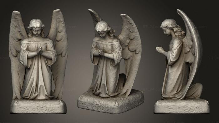 Статуи античные и исторические (Молящийся Ангел, STKA_1672) 3D модель для ЧПУ станка