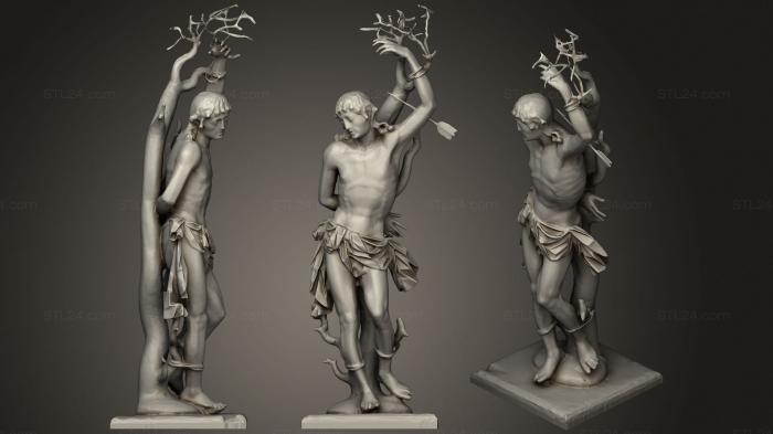 Статуи античные и исторические (Святой Себастьян2, STKA_1674) 3D модель для ЧПУ станка