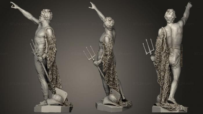 Статуи античные и исторические (Скульптура римского гладиатора, STKA_1678) 3D модель для ЧПУ станка
