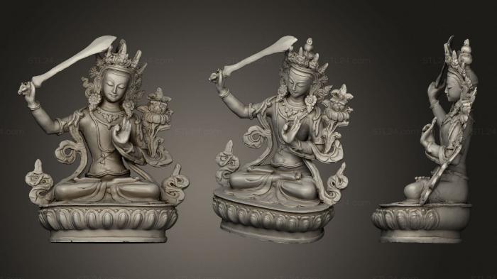 Статуи античные и исторические (Скульптура Бодхисаттвы Манджушри, STKA_1680) 3D модель для ЧПУ станка