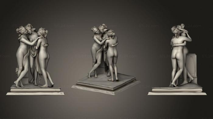 Статуи античные и исторические (Скульптура Трех Граций 01, STKA_1681) 3D модель для ЧПУ станка