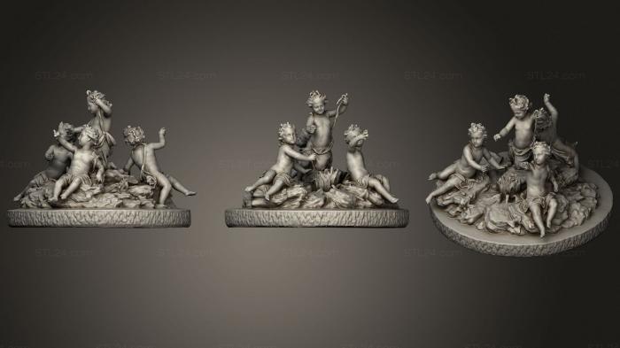 Statues antique and historical (Statue Aux Enfants dits de Versailles, STKA_1736) 3D models for cnc