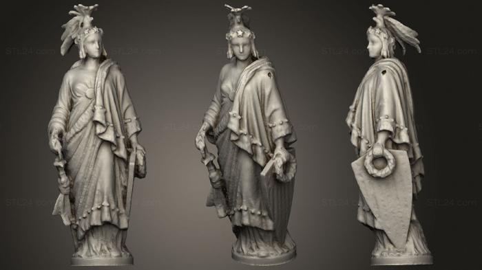 Статуи античные и исторические (Статуя Свободы (Armed Liberty), STKA_1737) 3D модель для ЧПУ станка