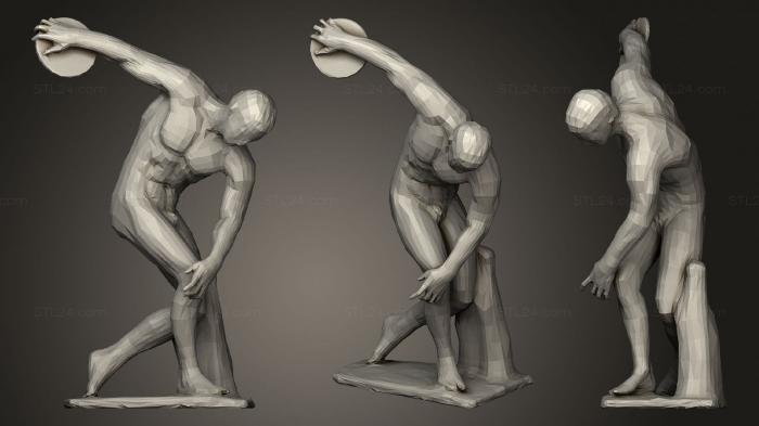 Statues antique and historical (The discobolus of myron, STKA_1742) 3D models for cnc