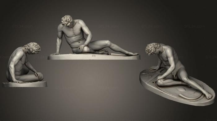 Statues antique and historical (The Dying Gaul Hellenistic period Capitoline Museums Rome, STKA_1743) 3D models for cnc