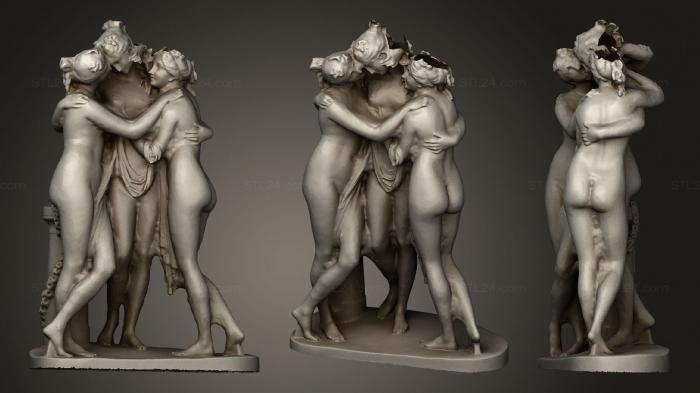 Statues antique and historical (The Three Graces, STKA_1746) 3D models for cnc