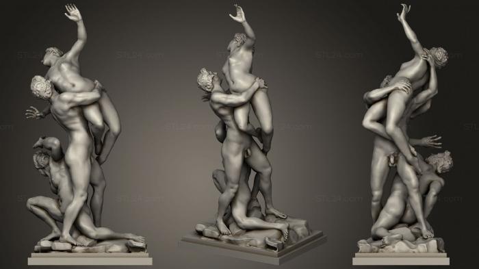 Statues antique and historical (Abduction of a Sabine Woman Loggia dei Lanzi Florence Italy, STKA_1752) 3D models for cnc