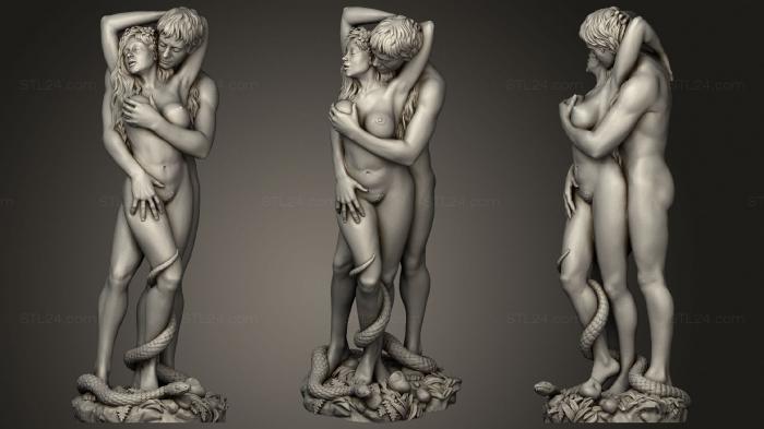 Статуи античные и исторические (Адам и Ева, STKA_1753) 3D модель для ЧПУ станка
