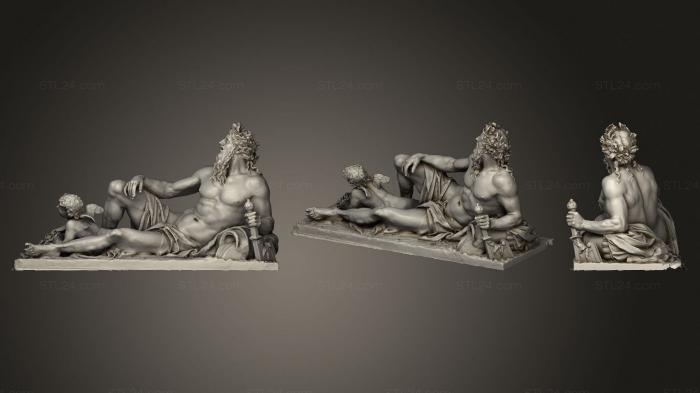 Statues antique and historical (Allegorie le rhone, STKA_1754) 3D models for cnc