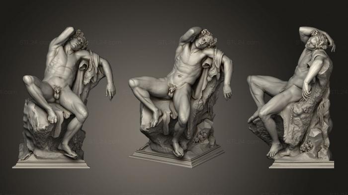 Statues antique and historical (Barberini Faun or Drunken Satyr, STKA_1760) 3D models for cnc