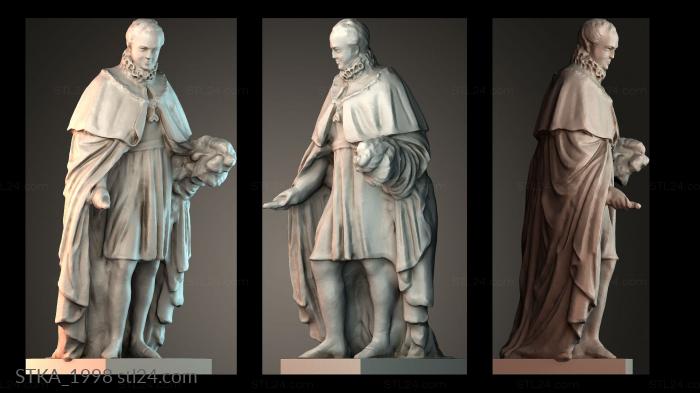 Статуи античные и исторические (STKA_1998) 3D модель для ЧПУ станка