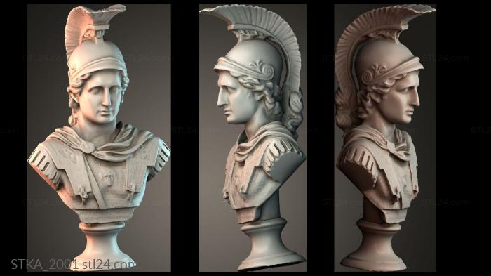 Статуи античные и исторические (STKA_2001) 3D модель для ЧПУ станка